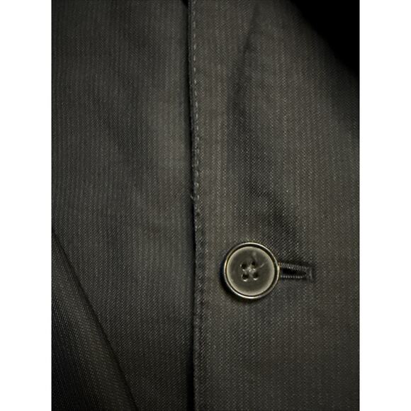 Ermenegildo Zegna 44R Blazer Sport Coat Black Pinstripe Wool Men 2 Button Italy - Picture 14 of 16